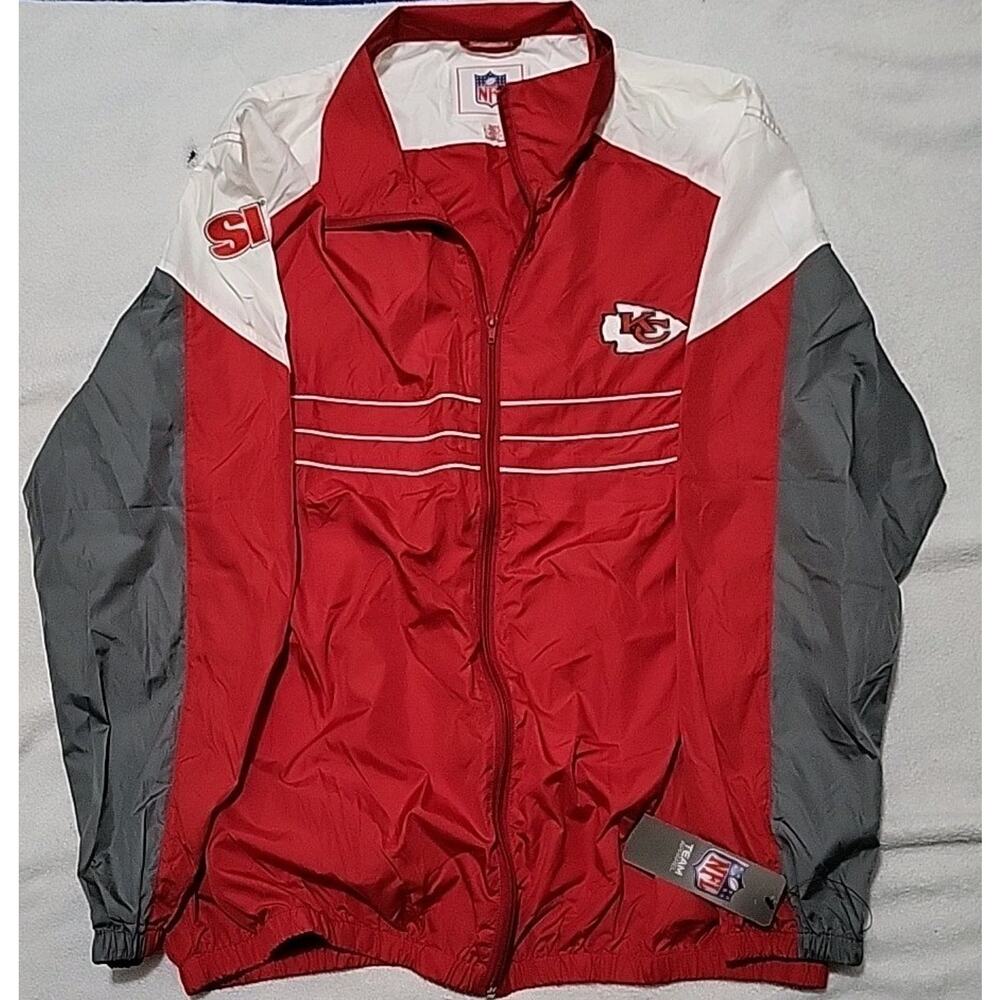 Kansas City Chiefs Windbreaker Mens XL NFL Jacket Sports Illustrated Apparel VTG